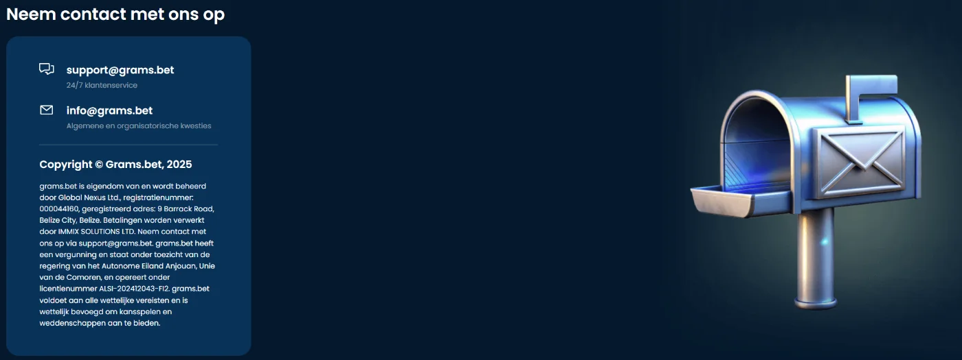 GramsBet Casino Klantenservice